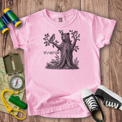 Partridge in a Bear Tree Kids Cotton T-Shirt