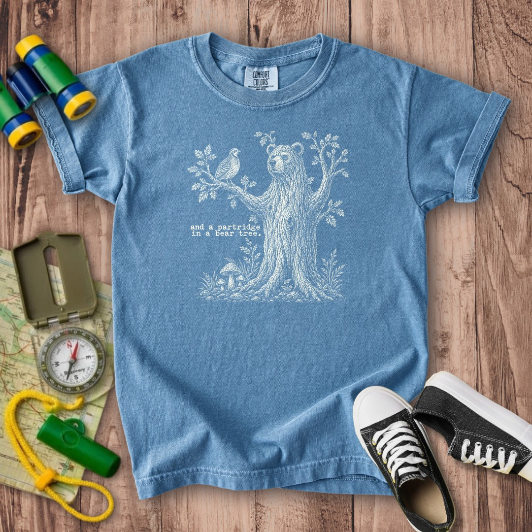 Partridge in a Bear Tree Kids Cotton T-Shirt