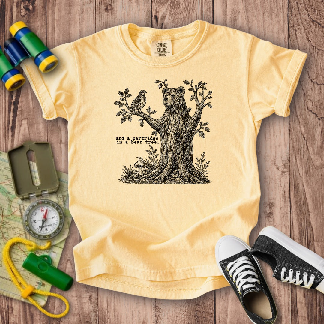 Partridge in a Bear Tree Kids Cotton T-Shirt