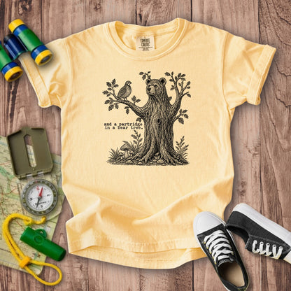 Partridge in a Bear Tree Kids Cotton T-Shirt