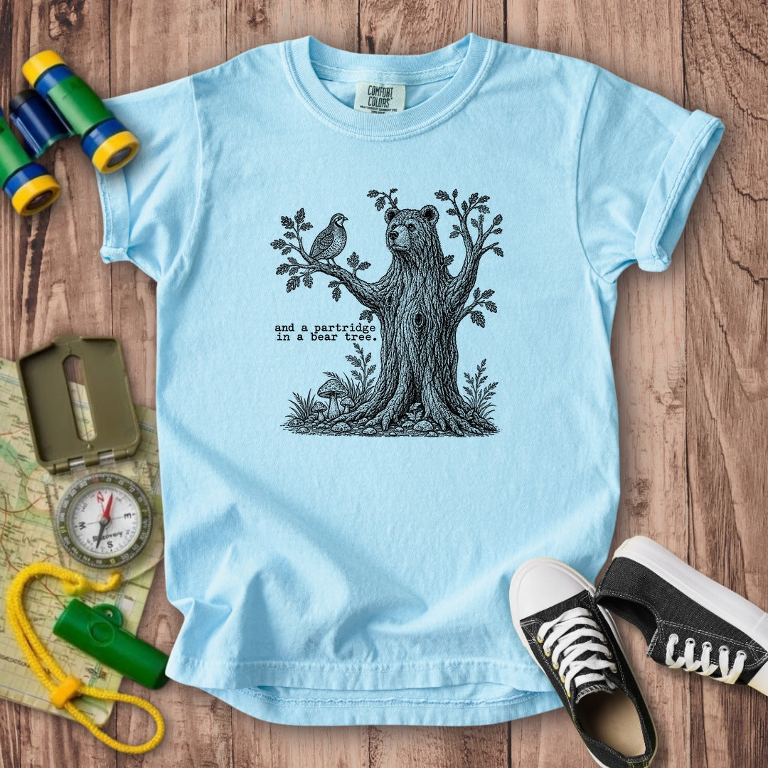 Partridge in a Bear Tree Kids Cotton T-Shirt
