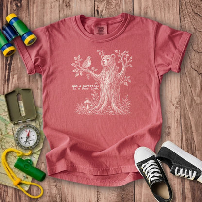 Partridge in a Bear Tree Kids Cotton T-Shirt