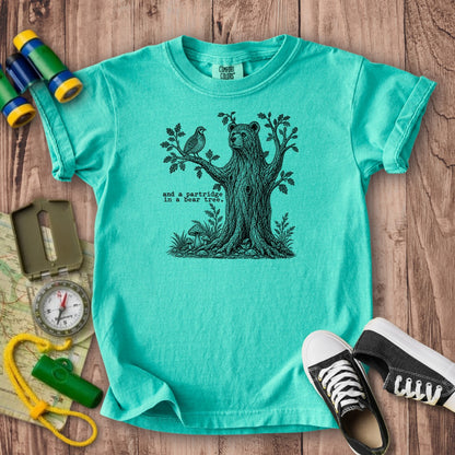 Partridge in a Bear Tree Kids Cotton T-Shirt