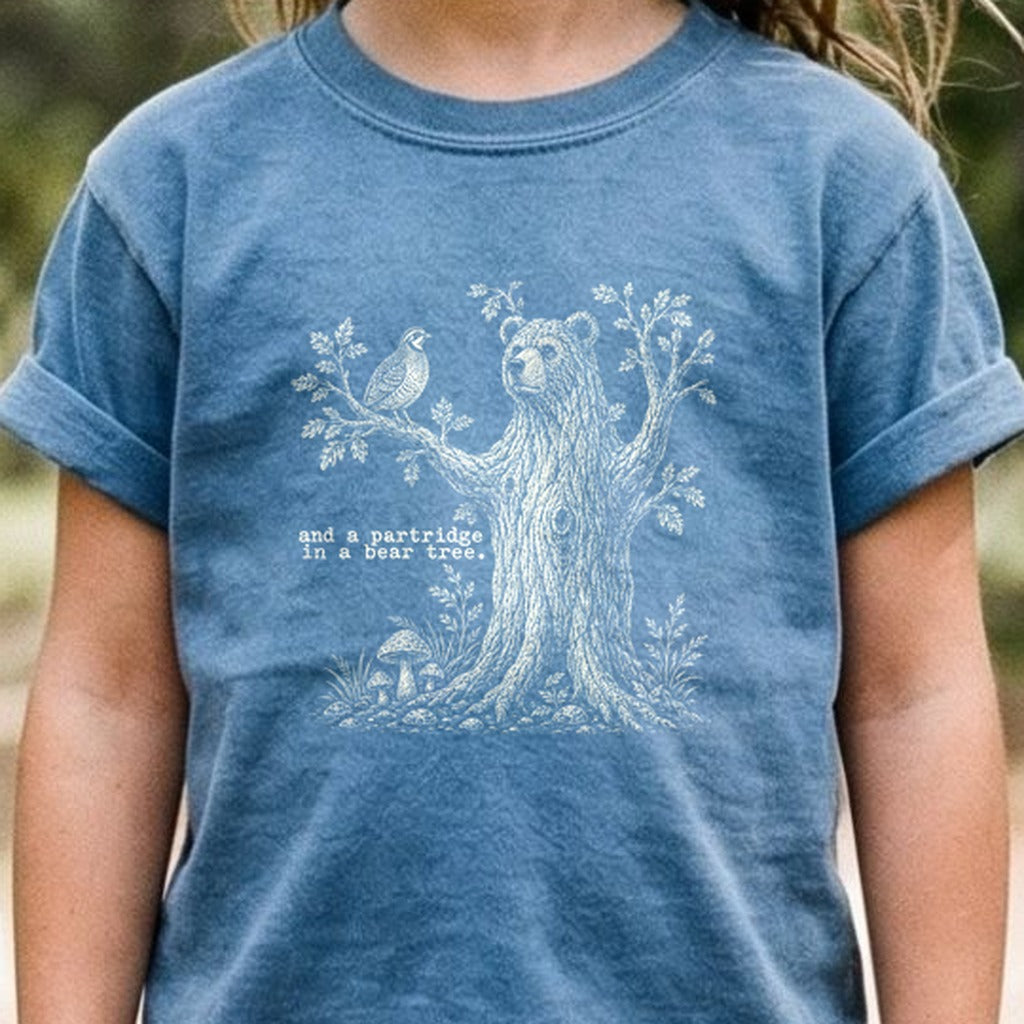 Partridge in a Bear Tree Kids Cotton T-Shirt