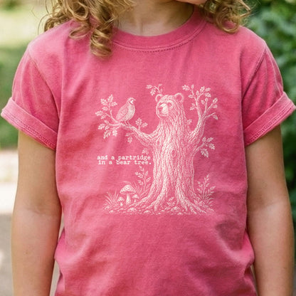 Partridge in a Bear Tree Kids Cotton T-Shirt