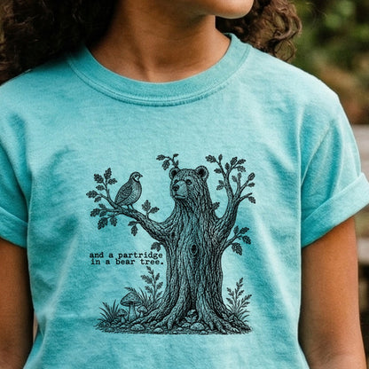 Partridge in a Bear Tree Kids Cotton T-Shirt