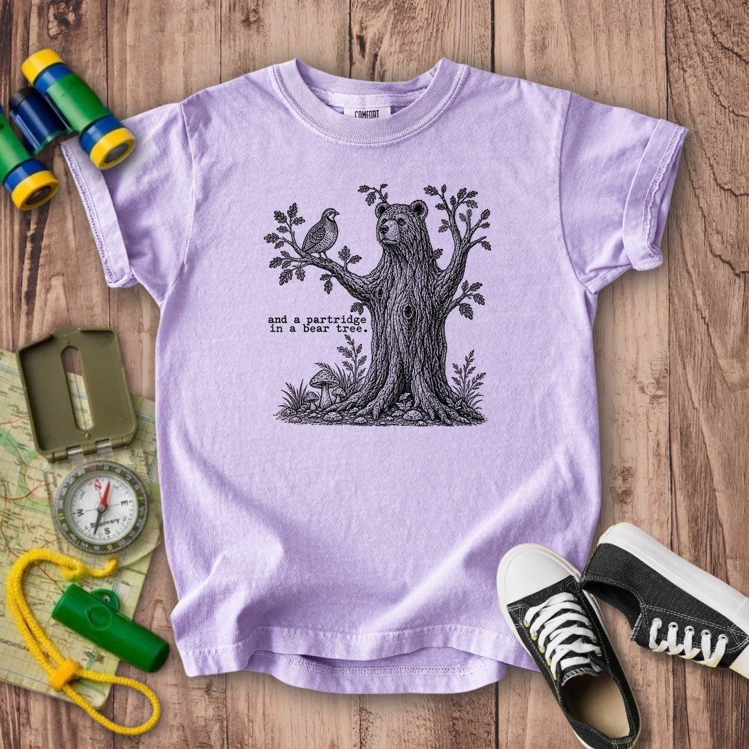 Partridge in a Bear Tree Kids Cotton T-Shirt