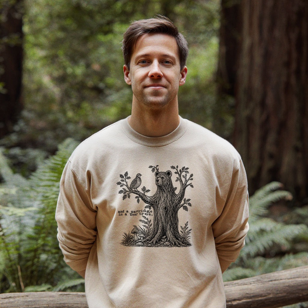 Partridge in a Bear Tree Crewneck Sweatshirt