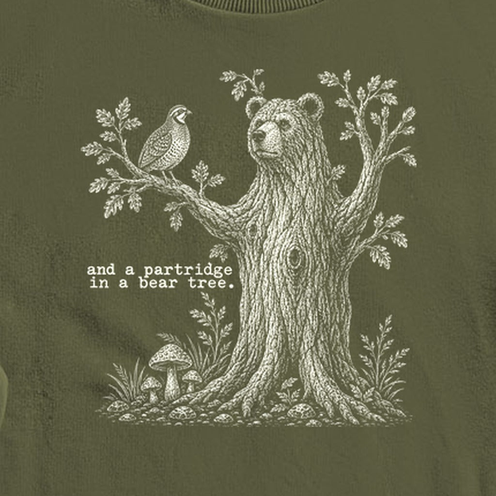 Partridge in a Bear Tree Crewneck Sweatshirt