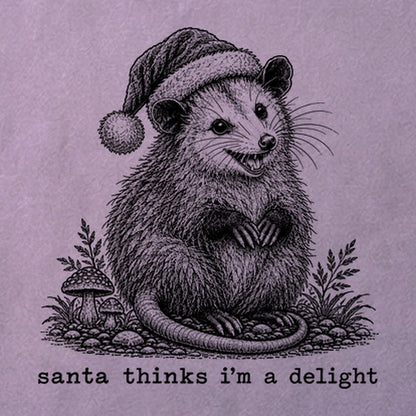 Santa Thinks I Am a Delight Possum Cotton T-Shirt