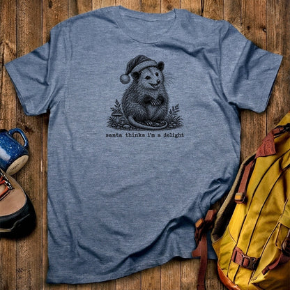 Santa Thinks I Am a Delight Possum T-Shirt
