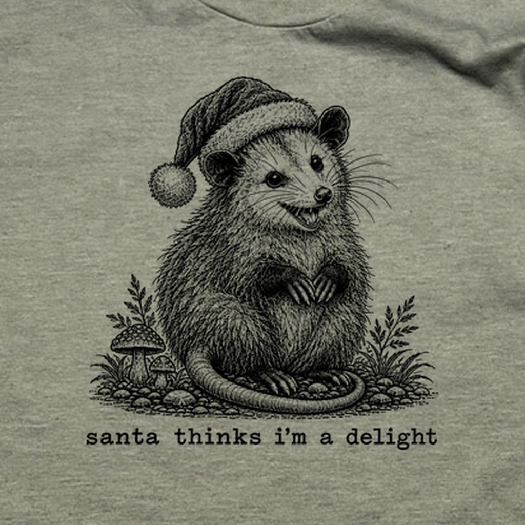 Santa Thinks I Am a Delight Possum T-Shirt