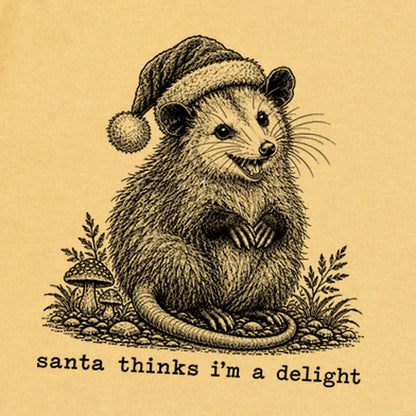 Santa Thinks I Am a Delight Possum Premium Long Sleeve