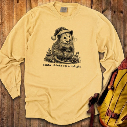 Santa Thinks I Am a Delight Possum Premium Long Sleeve
