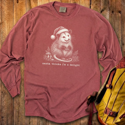 Santa Thinks I Am a Delight Possum Premium Long Sleeve