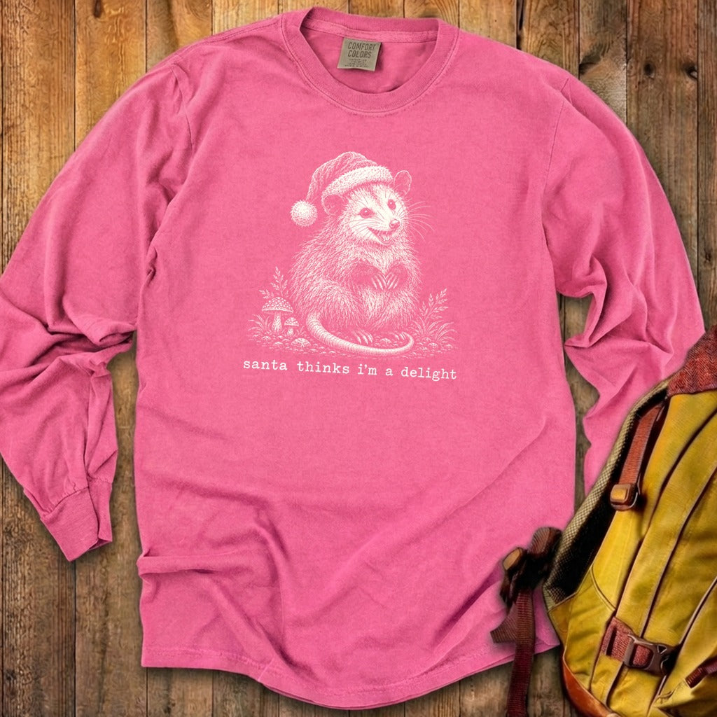 Santa Thinks I Am a Delight Possum Premium Long Sleeve