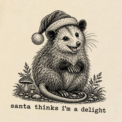 Santa Thinks I Am a Delight Possum Premium Long Sleeve