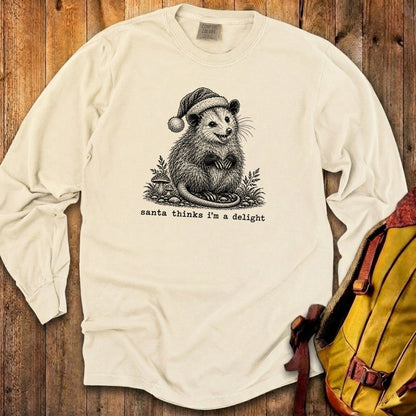 Santa Thinks I Am a Delight Possum Premium Long Sleeve