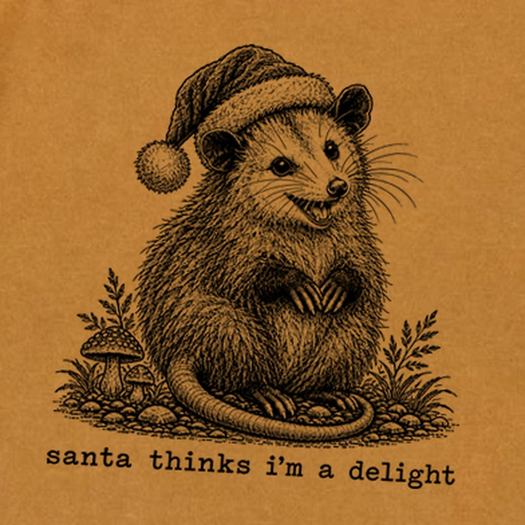 Santa Thinks I Am a Delight Possum Premium Long Sleeve