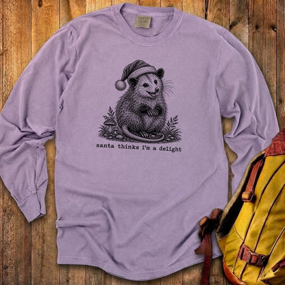 Santa Thinks I Am a Delight Possum Premium Long Sleeve