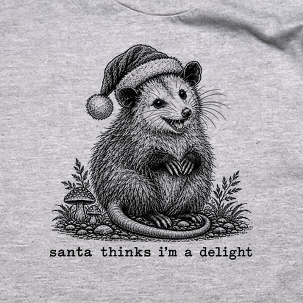 Santa Thinks I Am a Delight Possum T-Shirt
