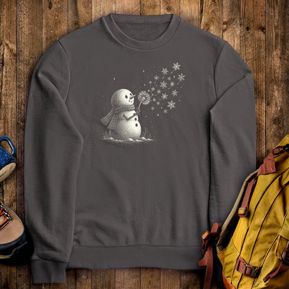 Snowman Dandelion Wish Crewneck Sweatshirt