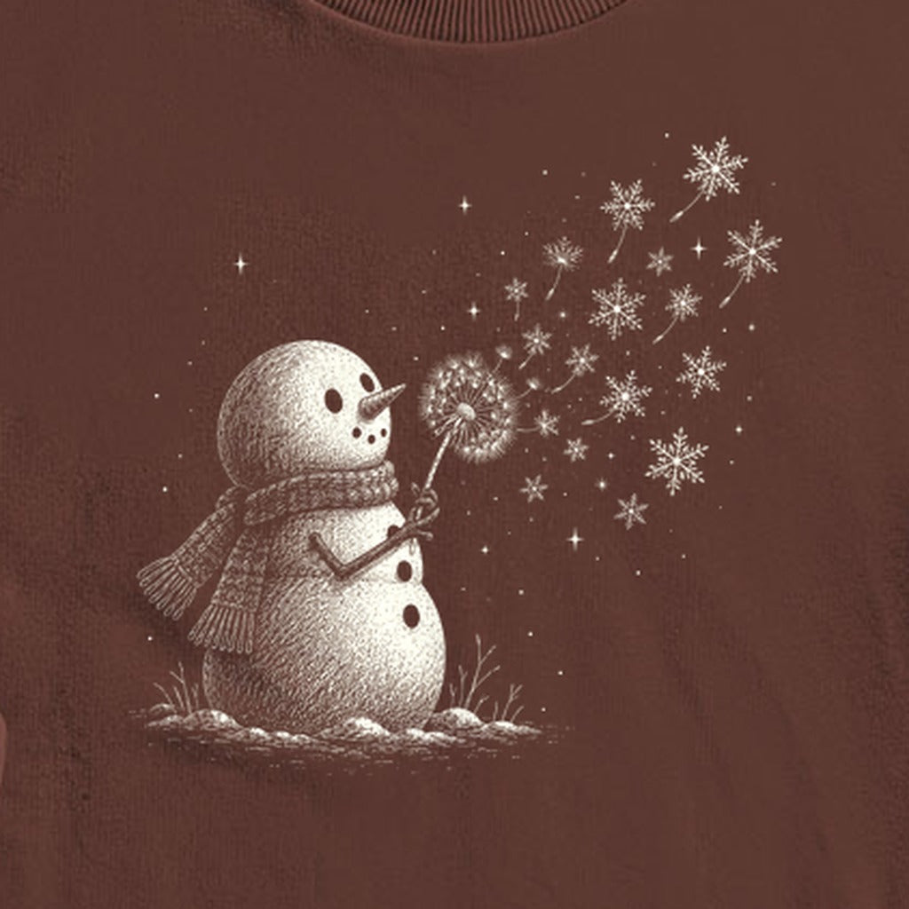 Snowman Dandelion Wish Crewneck Sweatshirt
