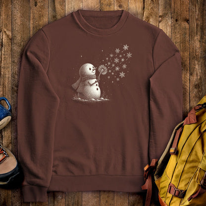 Snowman Dandelion Wish Crewneck Sweatshirt