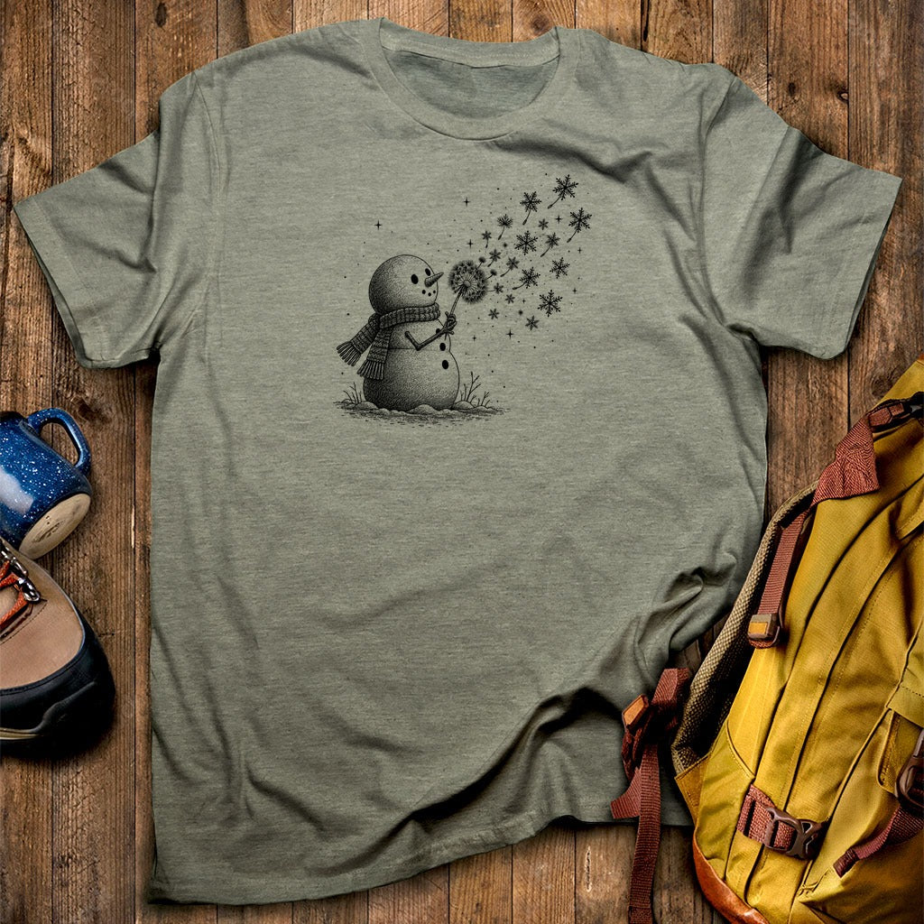 Snowman Dandelion Wish T-Shirt