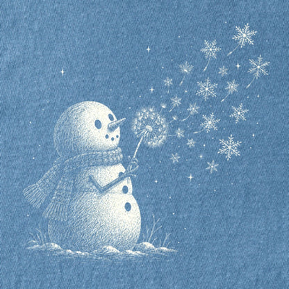 Snowman Dandelion Wish Kids Cotton T-Shirt