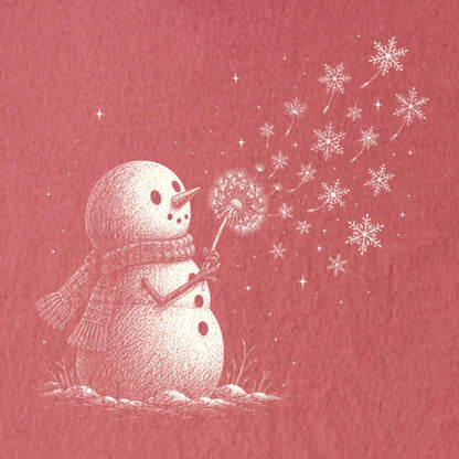 Snowman Dandelion Wish Kids Cotton T-Shirt