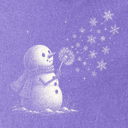 Snowman Dandelion Wish Kids Cotton T-Shirt