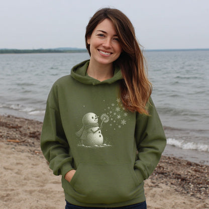 Snowman Dandelion Wish Hoodie