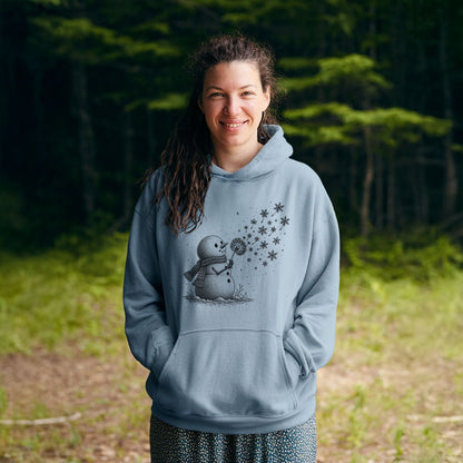 Snowman Dandelion Wish Hoodie