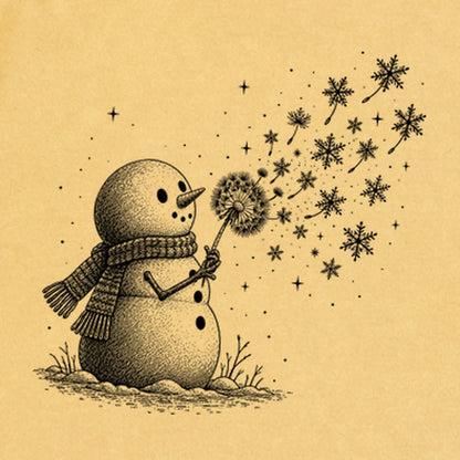 Snowman Dandelion Wish Premium Long Sleeve