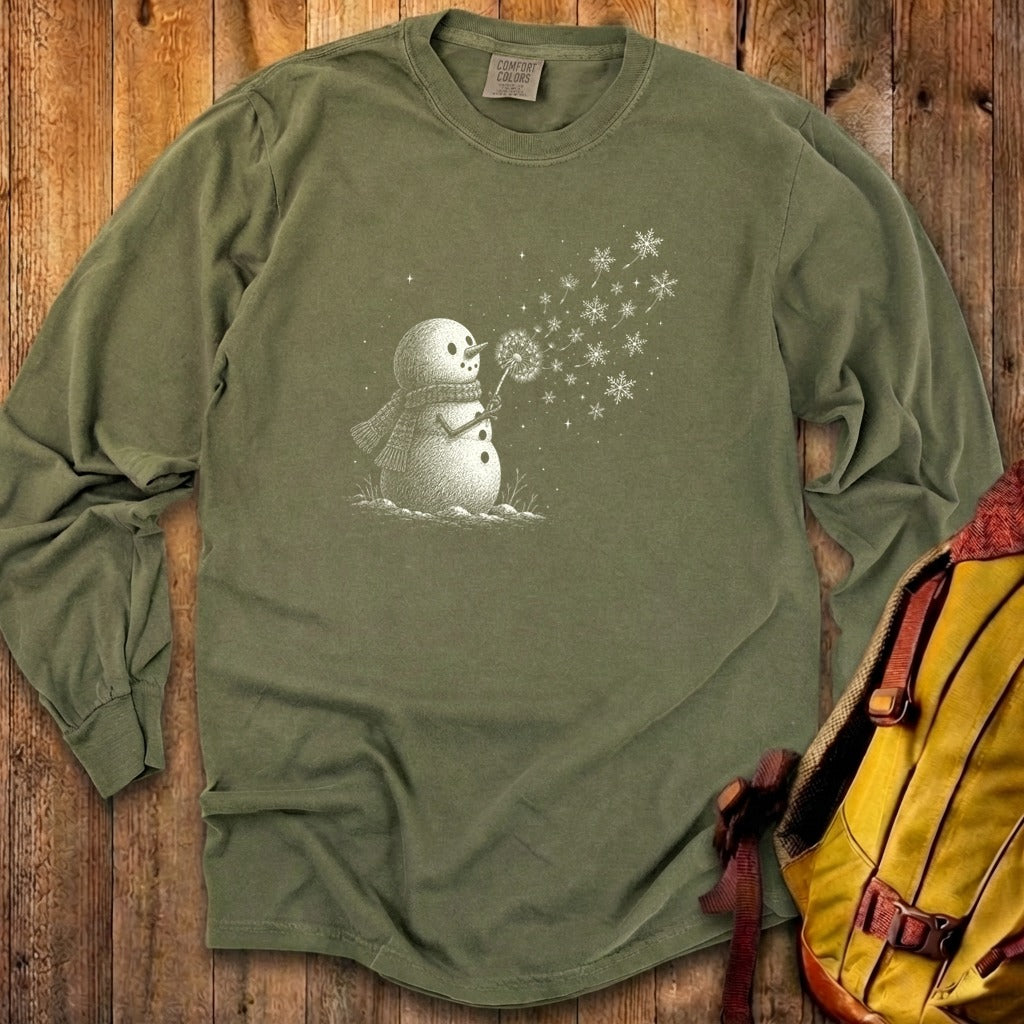 Snowman Dandelion Wish Premium Long Sleeve