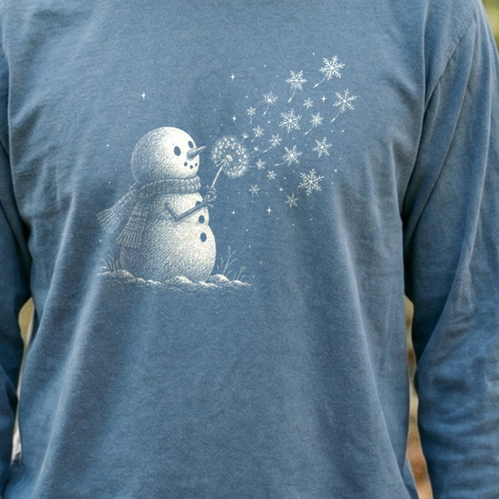 Snowman Dandelion Wish Premium Long Sleeve