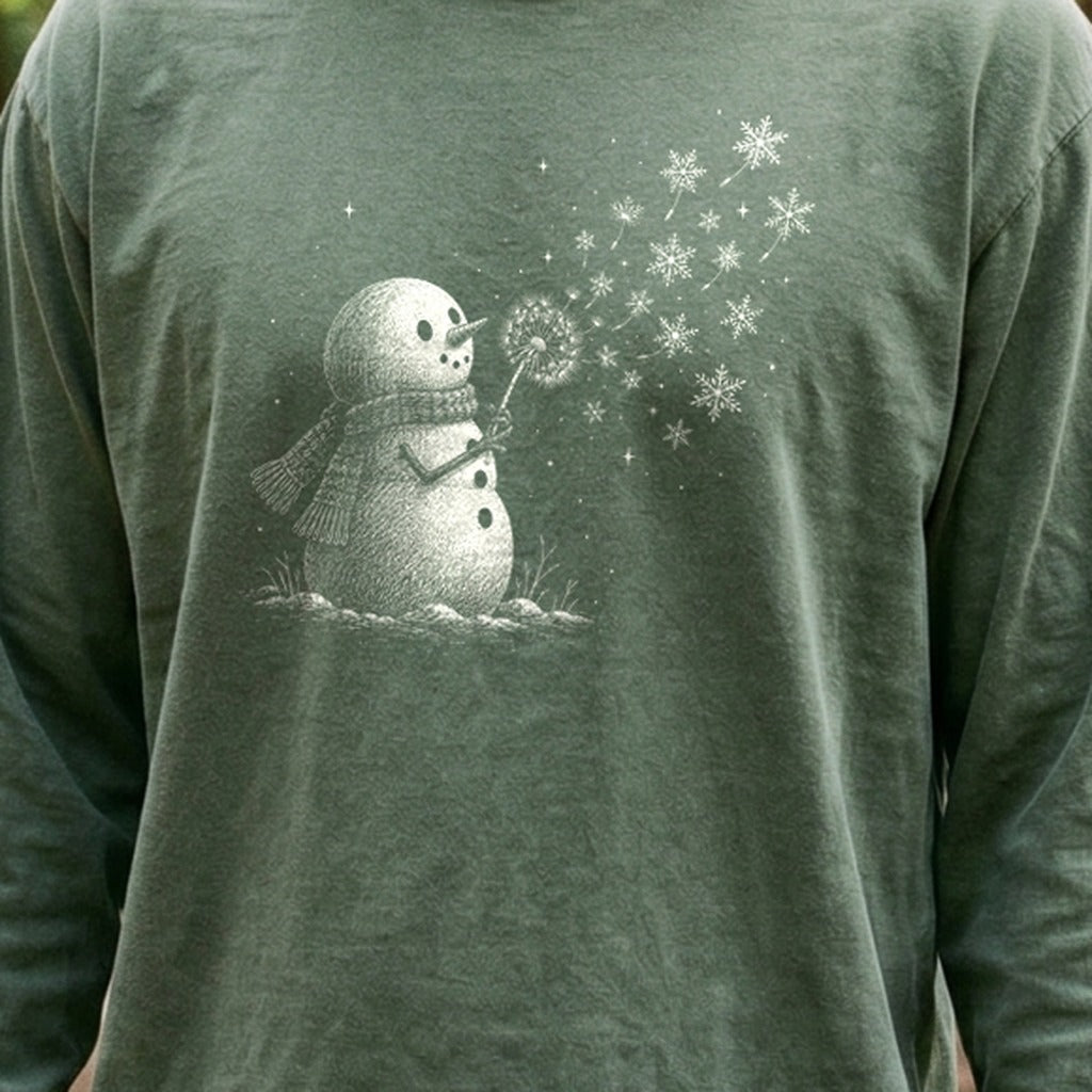 Snowman Dandelion Wish Premium Long Sleeve