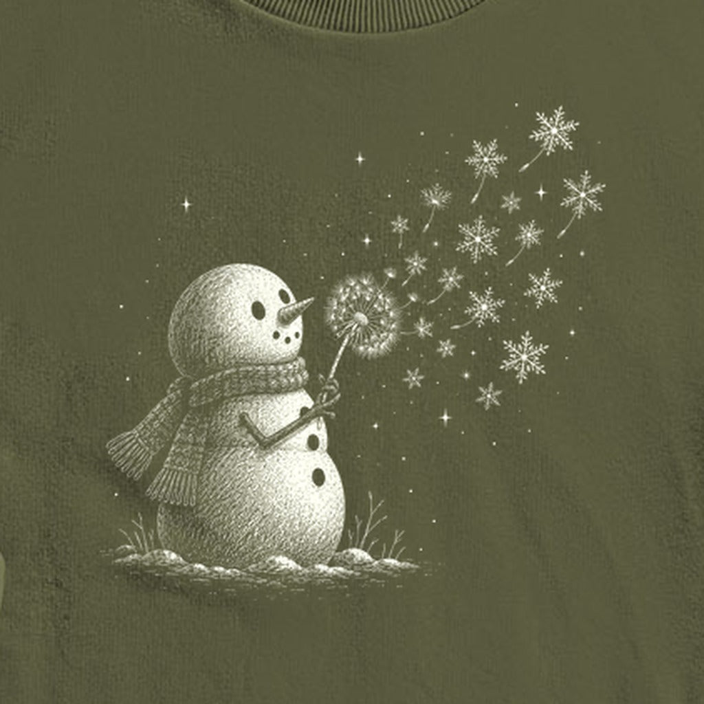 Snowman Dandelion Wish Crewneck Sweatshirt