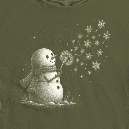 Snowman Dandelion Wish Crewneck Sweatshirt
