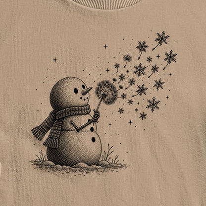 Snowman Dandelion Wish Crewneck Sweatshirt