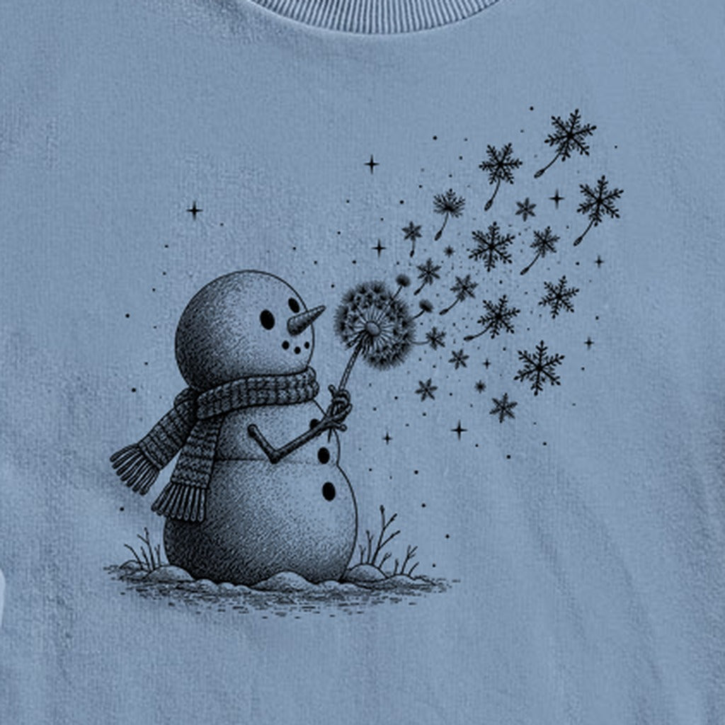 Snowman Dandelion Wish Crewneck Sweatshirt