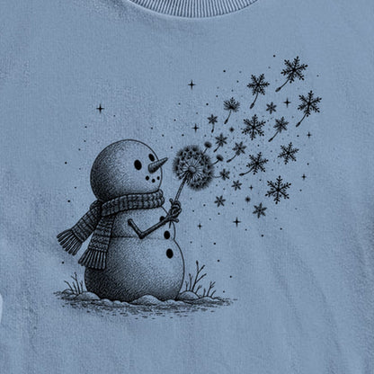 Snowman Dandelion Wish Crewneck Sweatshirt