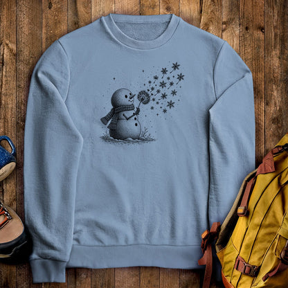 Snowman Dandelion Wish Crewneck Sweatshirt