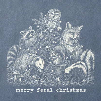 Merry Feral Christmas Cotton T-Shirt