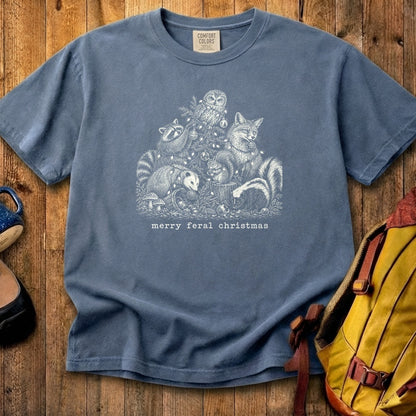 Merry Feral Christmas Cotton T-Shirt