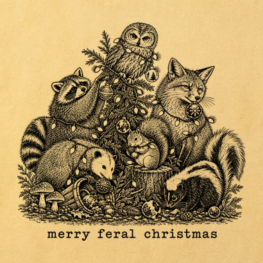 Merry Feral Christmas Cotton T-Shirt