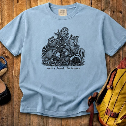 Merry Feral Christmas Cotton T-Shirt