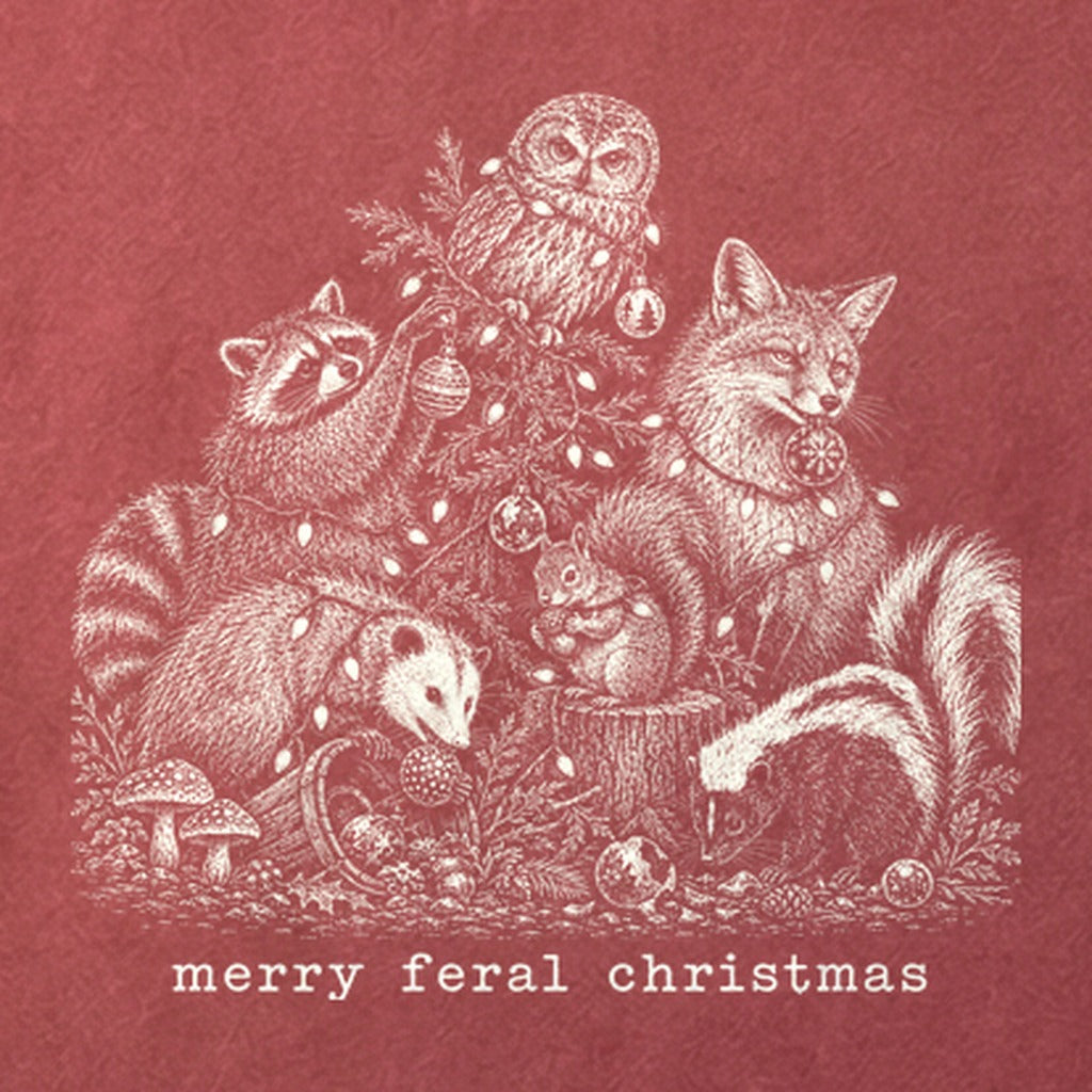 Merry Feral Christmas Cotton T-Shirt