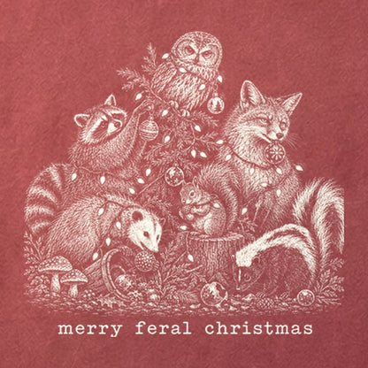 Merry Feral Christmas Cotton T-Shirt